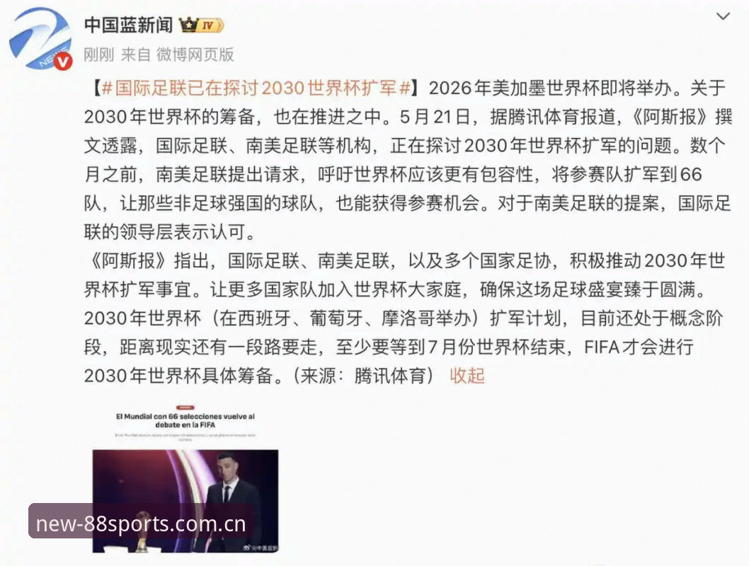 资深用户分析：世界杯扩军至66队，对中国男足意味着什么？在88体育平台见证足球版图变革